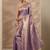 lavender woven design saree with unstitched blouse piece