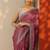 pink embellished saree with unstitched blouse piece
