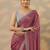 pink embellished saree with unstitched blouse piece