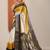 off white solid saree with unstitched blouse piece