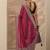 maroon embellished saree with unstitched blouse piece