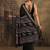 black solid saree with unstitched blouse piece
