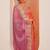 pink embroidered organza saree with unstitched blouse piece
