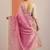 pink embroidered organza saree with unstitched blouse piece