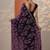 purple embroidered organza saree with unstitched blouse piece