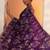 purple embroidered organza saree with unstitched blouse piece