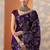 purple embroidered organza saree with unstitched blouse piece