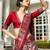 off white paisley embroidered silk blend saree