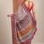 off white paisley embroidered silk blend saree