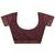 maroon printed georgette saree with unstitched blouse piece