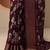 maroon printed georgette saree with unstitched blouse piece