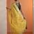 yellow bandhani printed chinon saree with unstitched blouse piece