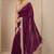 purple embellished saree with unstitched blouse piece