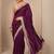 purple embellished saree with unstitched blouse piece