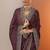 purple embellished organza saree with unstitched blouse piece