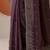 purple embellished organza saree with unstitched blouse piece