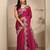 magenta embellished saree with unstitched blouse piece