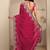 magenta embellished saree with unstitched blouse piece