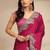 magenta embellished saree with unstitched blouse piece