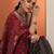 black printed saree with unstitched blouse piece