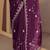 purple embellished satin saree