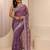 purple embellished saree with unstitched blouse piece
