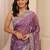 purple embellished saree with unstitched blouse piece