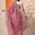 purple embroidered chinon saree with unstitched blouse piece