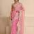 pink embellished saree with unstitched blouse piece