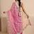 pink embellished saree with unstitched blouse piece