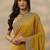 yellow embroidered saree with unstitched blouse piece