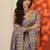 purple embroidered saree with unstitched blouse piece