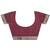 red printed saree with unstitched blouse piece
