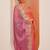 pink embroidered organza saree with unstitched blouse piece