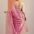 pink embroidered organza saree with unstitched blouse piece