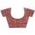 red embroidered saree with unstitched blouse piece