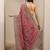 red embroidered saree with unstitched blouse piece