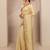 cream woven design tissue saree with unstitched blouse piece