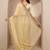 cream woven design tissue saree with unstitched blouse piece