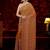 mustard floral embroidered georgette saree