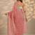 peach embroidered saree with unstitched blouse piece