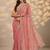 peach embroidered saree with unstitched blouse piece