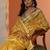 yellow embellished nylon saree with unstitched blouse piece