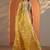 yellow embellished nylon saree with unstitched blouse piece