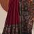 maroon solid saree with unstitched blouse piece
