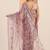lavender embroidered nylon saree with unstitched blouse piece
