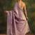 lavender woven design zari satin saree