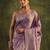 lavender woven design zari satin saree