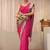pink ethnic motifs zari silk blend saree