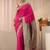 pink ethnic motifs zari silk blend saree